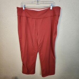 Lands' End Women's Burnt Orange Pull On Track Pants 1X (5985)